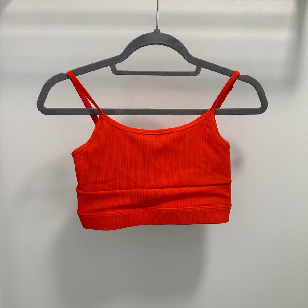 orange wilo sports bra
